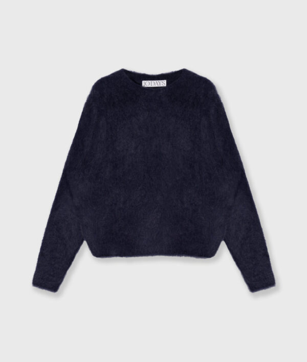 cropped hairy knit sweater 10DAYS