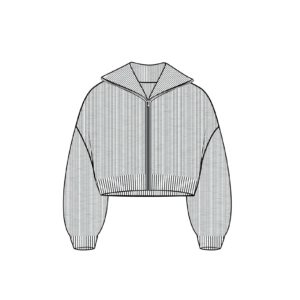 cropped knit zip jacket 10DAYS