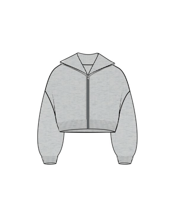 cropped knit zip jacket 10DAYS