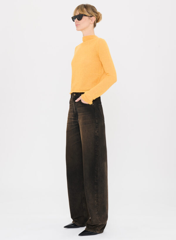 Korea Brown Black Jeans Haikure - Afbeelding 2