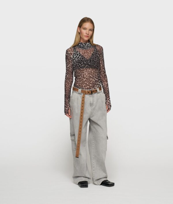 mesh long sleeve leopard 10DAYS - Afbeelding 5