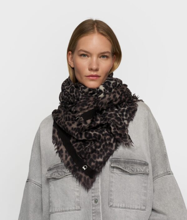 wool scarf leopard 10DAYS - Afbeelding 2