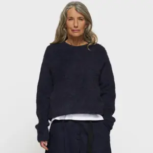 cropped hairy knit sweater 10DAYS