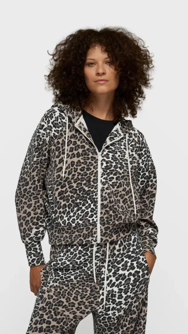 soft scuba hoodie leopard 10DAYS
