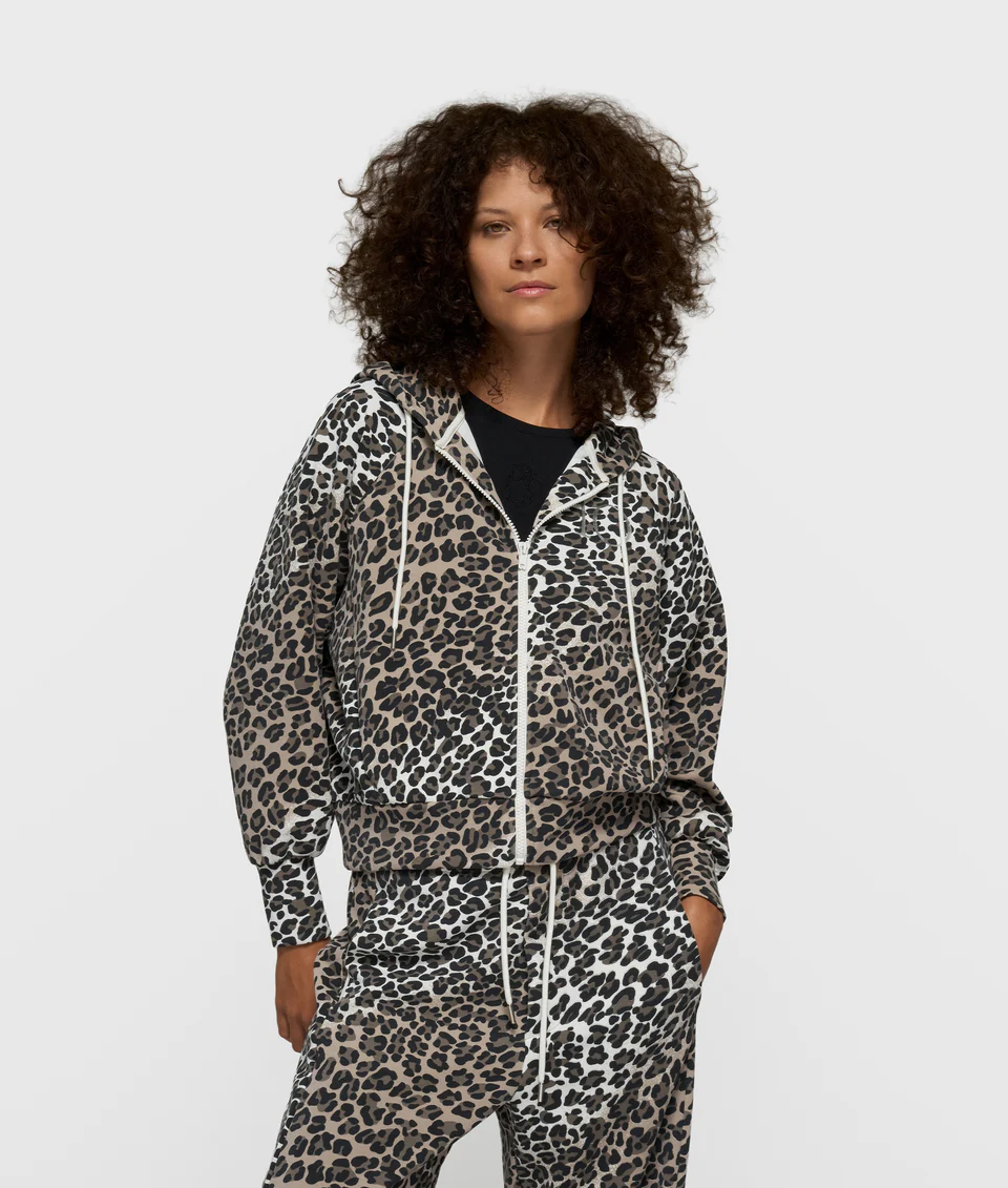 soft scuba hoodie leopard 10DAYS