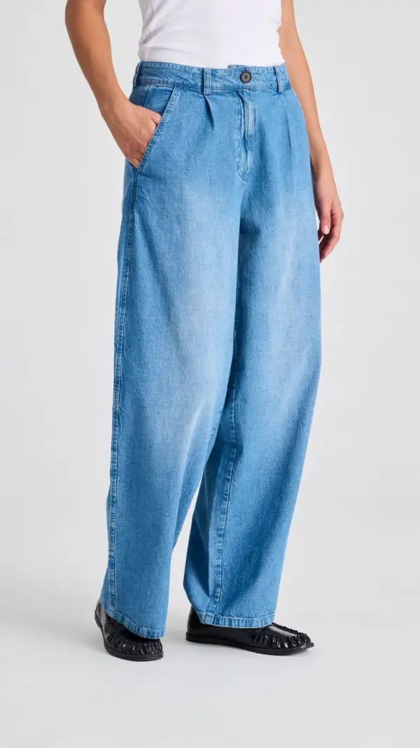 Natalie Cotton Denim Light Washed Pant GOTS Gai+Lisva