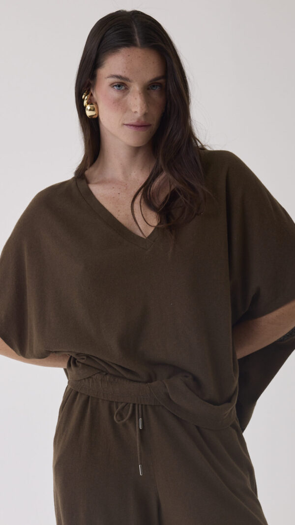 V neck short sleeves Majestic Filatures