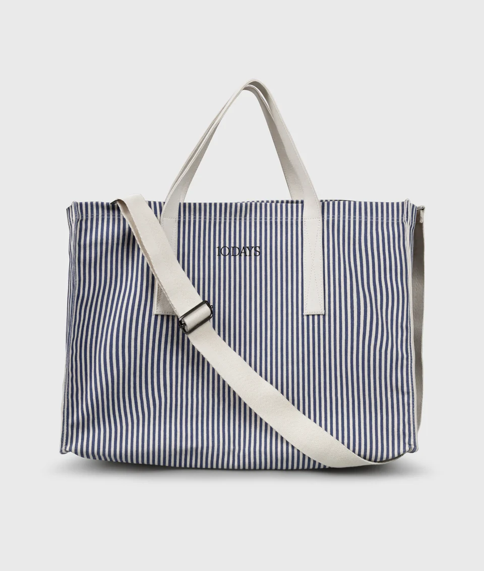 canvas shopper stripes 10DAYS - Afbeelding 2