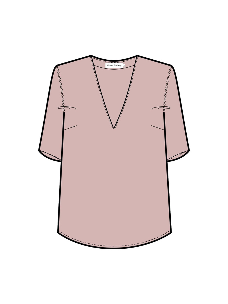 Yoli v-neck silk blouse Ahlvar Gallery - Afbeelding 3