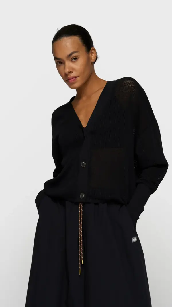 v-neck cardigan mesh 10DAYS