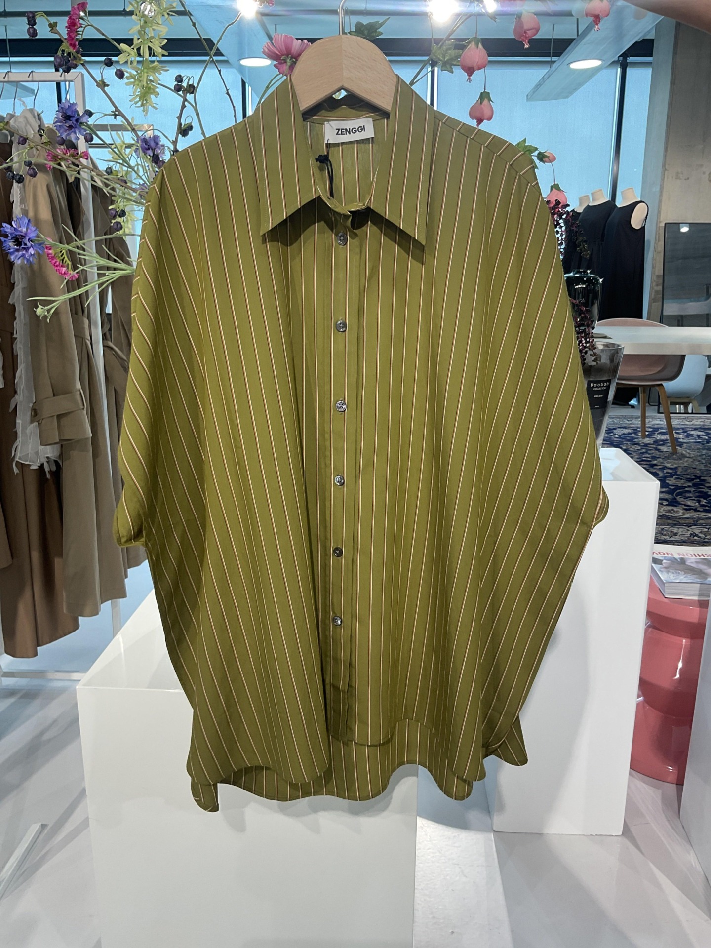 Striped Kaftan Shirt Zenggi - Afbeelding 4