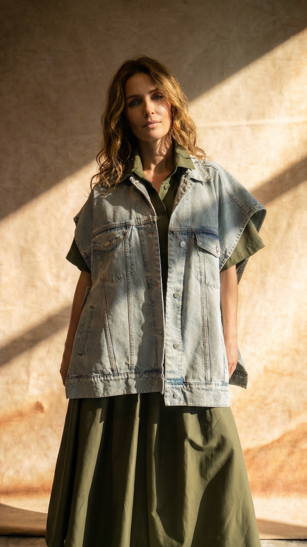 Valentina Cardigan Denim Est Seven