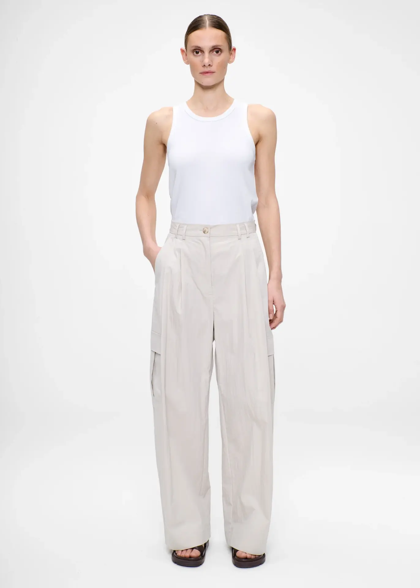 Cotton nylon jade cargo pants zenggi