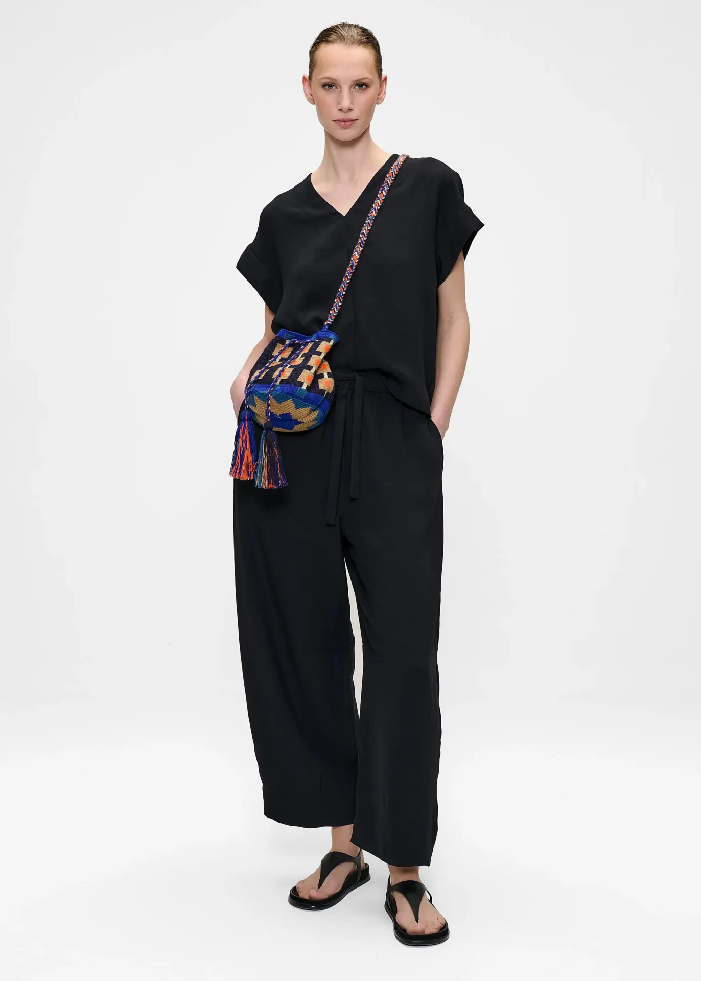 Fluid drawstring pants Zenggi