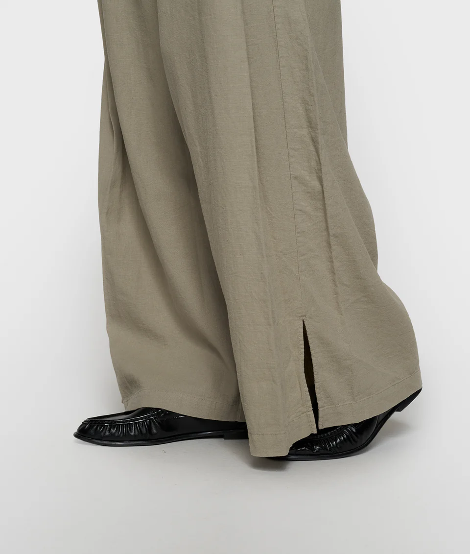Cotton linen pants slit 10Days - Afbeelding 2
