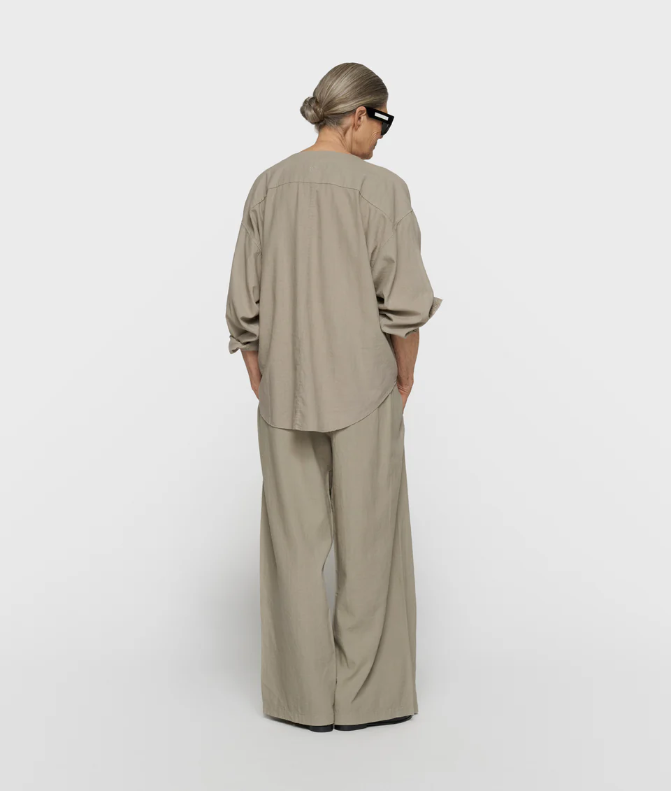 Cotton linen pants slit 10Days - Afbeelding 3