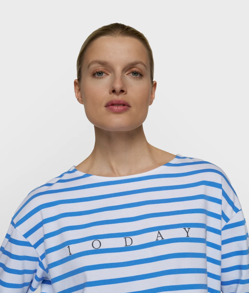 Boat neck top stripes 10Days - Afbeelding 3