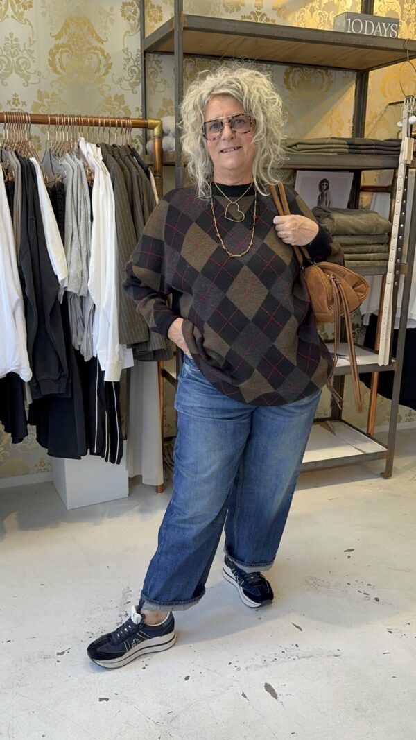 Grarion sweater Check Long LB-H lab