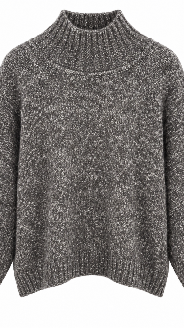 Lama Cotton Roll Neck Sweater Zenggi