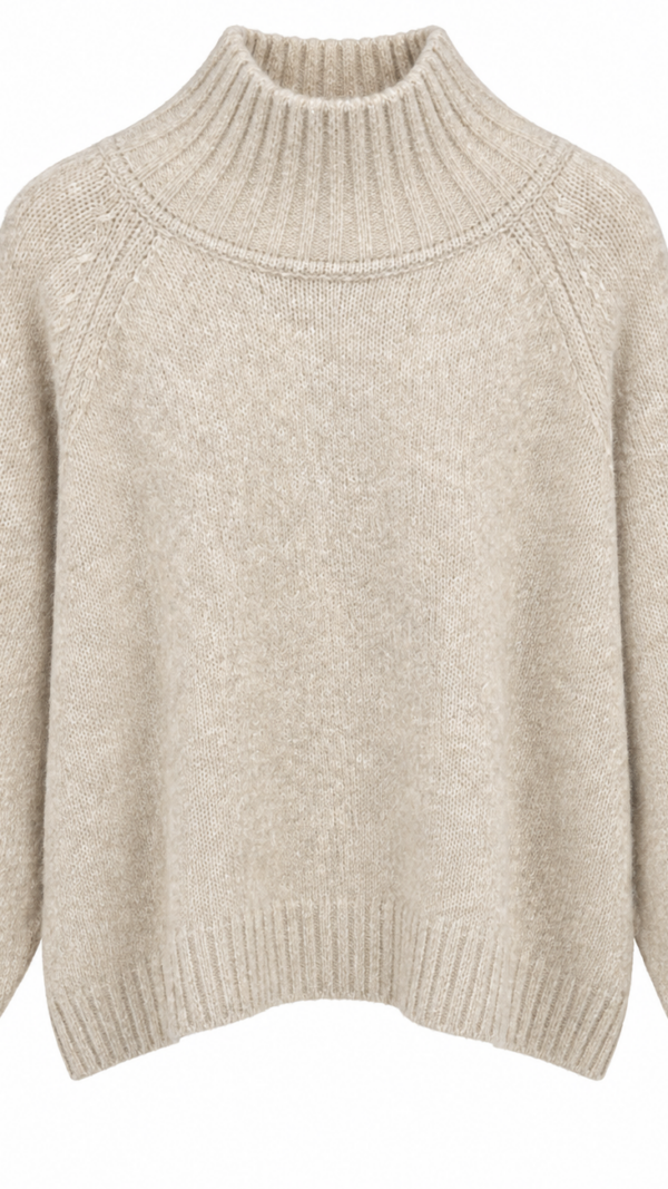 Alpaca Cotton R-Neck Sweater Zenggi