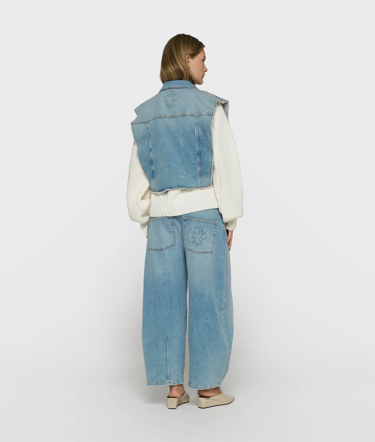 cropped denim gilet 10DAYS - Afbeelding 4