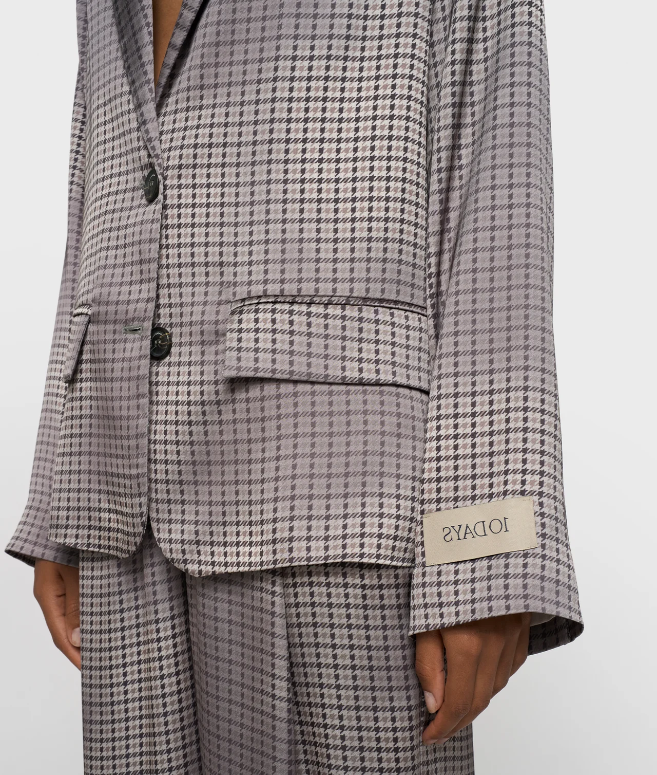 fluid blazer check 10DAYS - Afbeelding 2